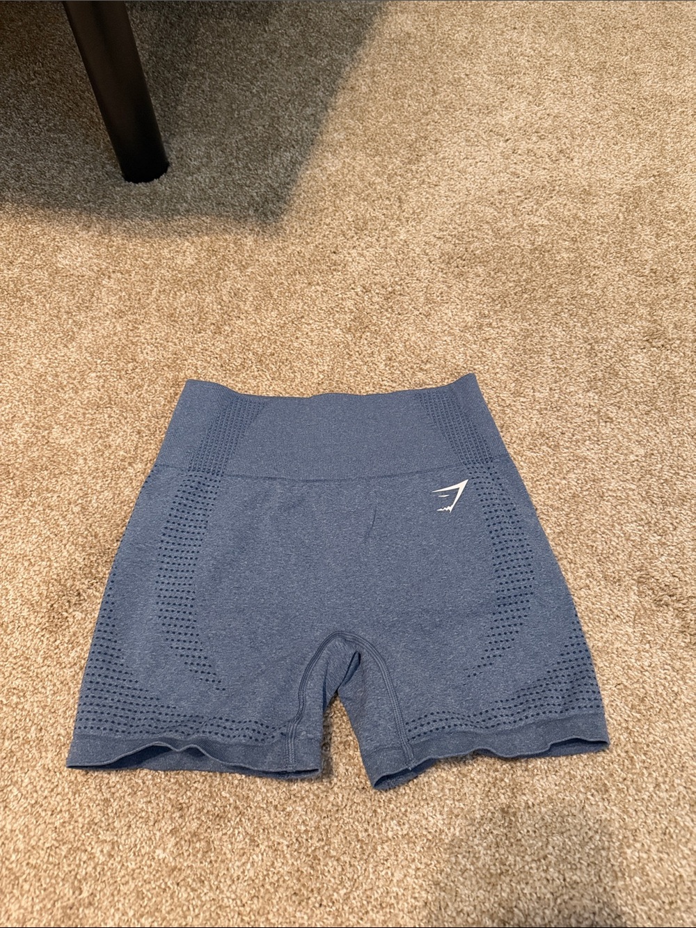 Gymshark Women's Slate Blue Seamless High-Waist Bike Shorts